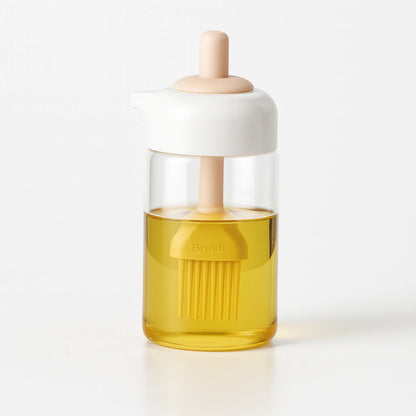 Frasco de Vidrio con Pincel | Uso en Cocina