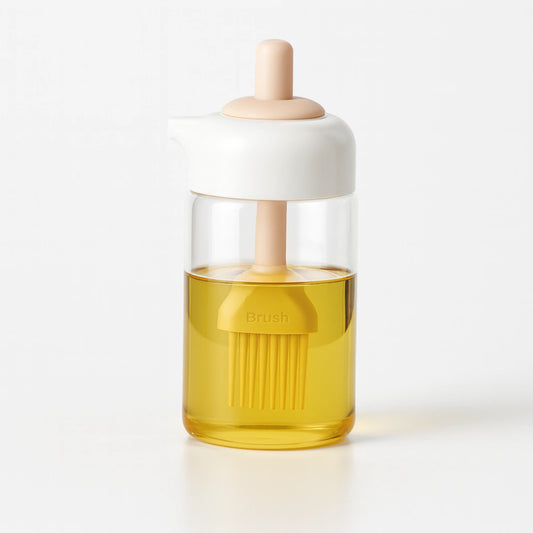 Frasco de Vidrio con Pincel | Uso en Cocina