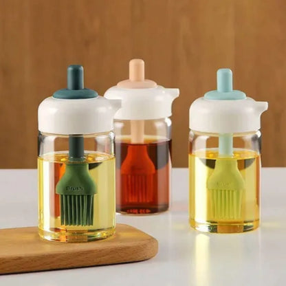 Frasco de Vidrio con Pincel | Uso en Cocina